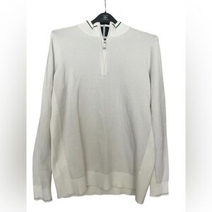 NWOT Men’s Classic English Rib Sweater with Half Zip, Medium